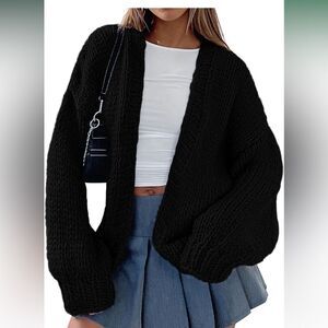 Cozy Chunky Knit Oversized Cardigan Sweaters Trendy Old Money Minimalist Style